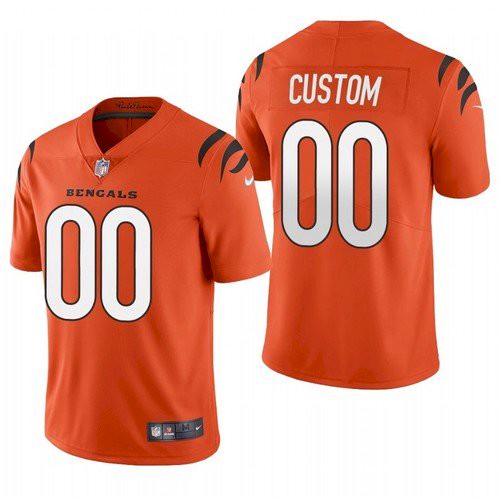 Men's Cincinnati Bengals ACTIVE PLAYER Custom 2021 New Orange Vapor Untouchable Limited Stitched Jersey